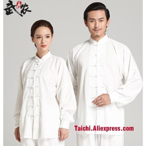 Martial art Tai chi uniform long - sleeved men and women performance clothing
