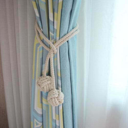 Hand-woven cotton rope tassel curtain tie back decorative curtain tie home decoration line curtain buckle rope room accessories