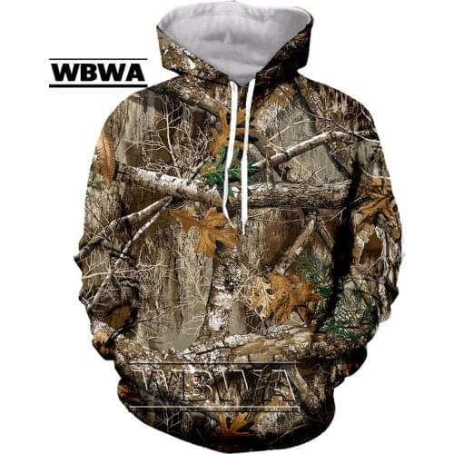 WBWANew arrive camouflage hunting dendritic wild boar men women 3D printing fashion hoodieshoodie/ sweatshirts