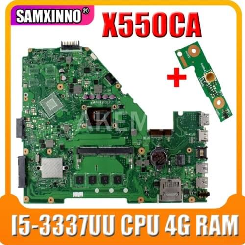 X550CA laptop mothebroard For Asus A550C X550CC R510C Y581C X550C X550CL X550CA with i5-3337U 4GB HM76 Chipset Mainboard