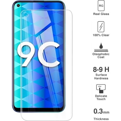 For Honor 9C Tempered Glass Honor 9c Screen Glass Protector for Huawei Honor9C 9 C Honor9C AKA-L29 6.39'' Protective Phone Film