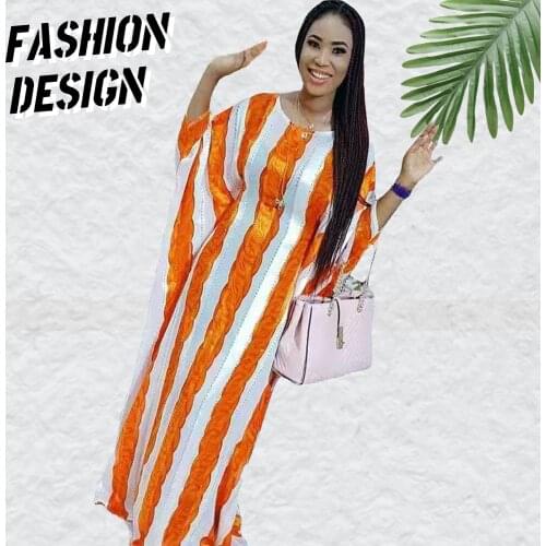 Fashion Casual Dress 2021 Woman Spring O Neck Striped Batwing Sleeve Dresses Plus Size Bohemian Party Vestidos Femme