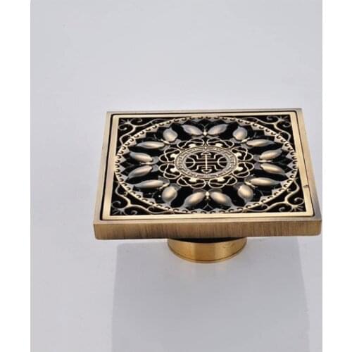 1pc Exquisite Vintage Zhuangsheng Dream Butterfly Antique European Self-priming Deodorant Floor Drain 10cm*10cm