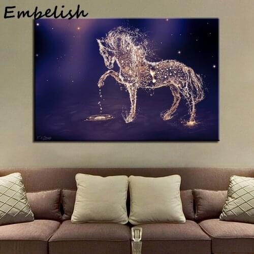 1 Pieces Horse From The Water Beautiful Animals Wall Pictures For Living Room Home Decor Canvas Print Painting Posters