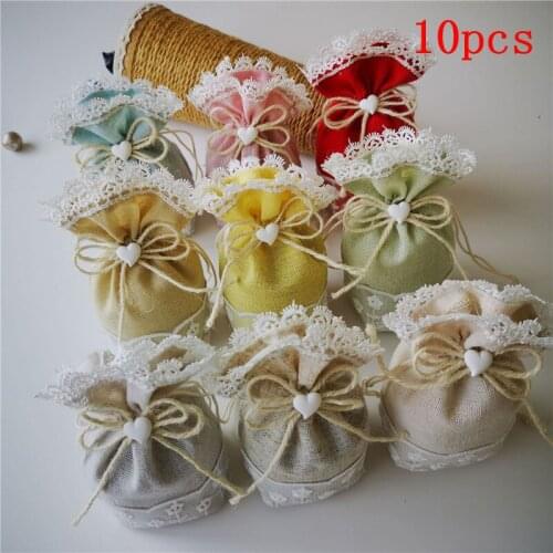 10pcs Present Sweets Pouches Sen Department Of Wedding Candy Drawable Bags Christmas Party Birthday Gift Jewelry Packing Pocket