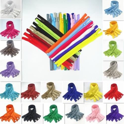 40Cm (16 Inch) 10Pcs 5# Nylon Opening Zipper(20 Colors) Suitable For Of Clothing Luggage Home Textiles