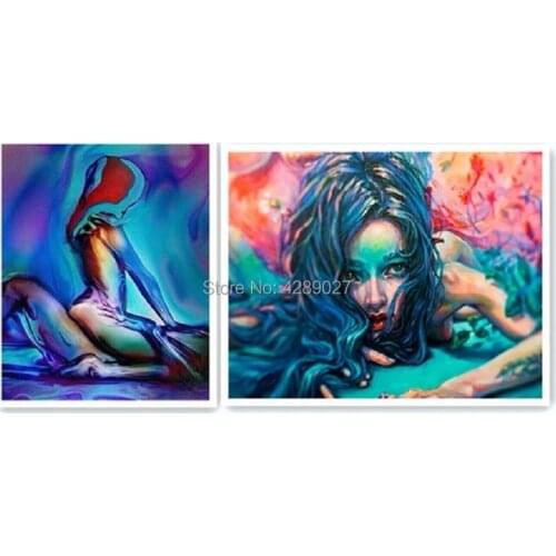 5D DIY Diamond Painting Abstract Sex Painting Cross Stitch Set Full Square Round Diamond Embroidery Rhinestone Mosaic Sexy Woman