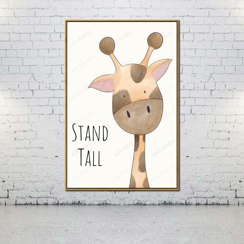 Artcozy Oil Canvas Painting hello little one safari For Home Decoration Wall Art