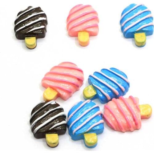 Assorted Flat Back Resin Cabochon Kawaii Ice Cream Dollhouse Food Cabochons DIY Flatback Scrapbooking Embellishment Cra