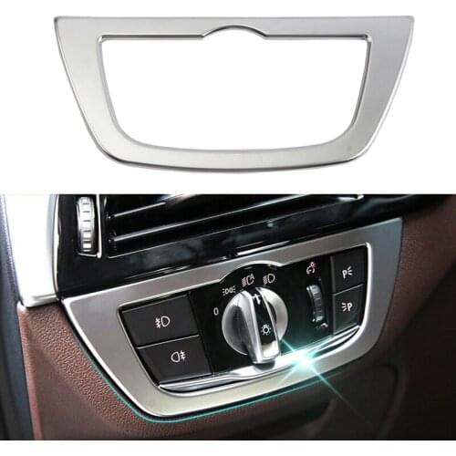 Car Styling For BMW 5 Series G30 2017 2018 Car Interior Front Headlight Head Fog Light Lamp Switch Button Cover Trim ABS Chrome