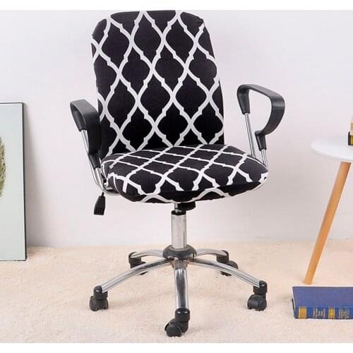 Office Chair Cover Chair Cushion Cover Chair Back Covers Computer Chair Covers Plaid Printed Removable Seat Case Protection