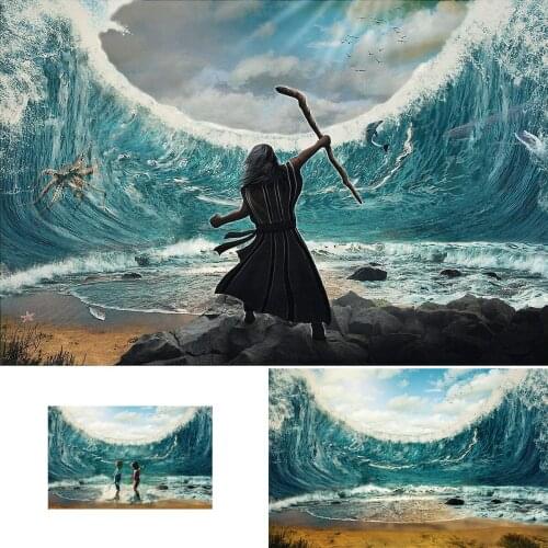 Sea Waves Summer Portrait Backdrops Kids Birthday Cake Smash Baby Beach Child Boy Photography Background Oceen Photostudio