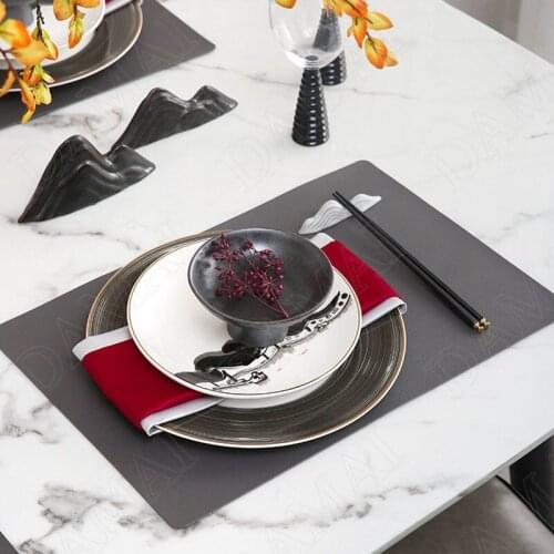 Northern Europe Ceramics Plate Landscape Style Dinner Plates Western Steak Dish Overglaze Main Course Kitchen Tableware Suit