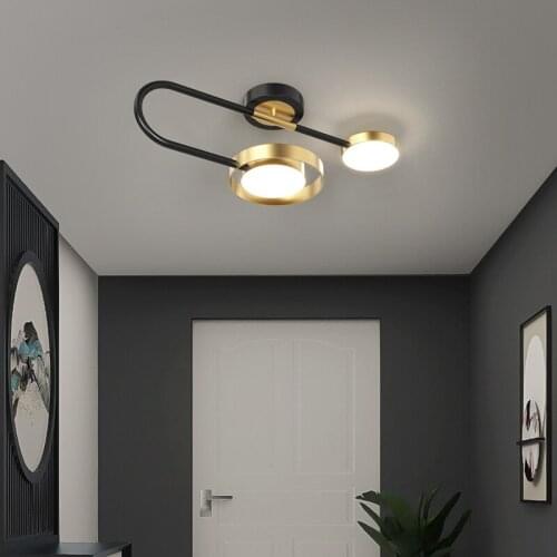 Creative Bedroom Bedside Led Wall Lamp Gold&Black Iron TV Background Lamp Minimalist Aisle Corridor Lighting Decoration