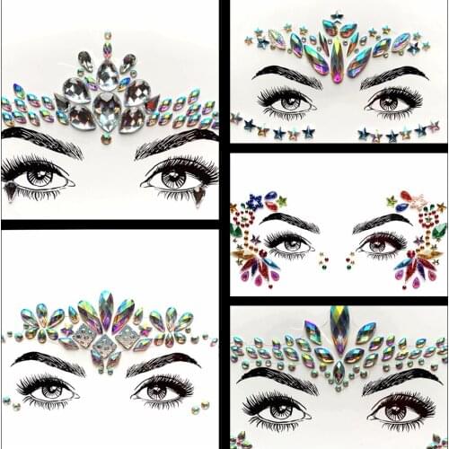 Crystal Eye Sticker Rhinestone Face Jewelry Ornament Eye Accessories Easy To Use For Festival Stage Bohemia Handpicked Body Art
