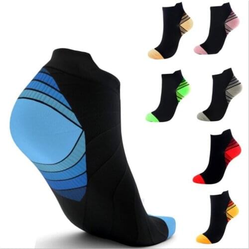 Men Woman Solid Sport Socks Multi Heel Unisex Foot Compression Sock Anti-Fatigue Fitness Cycling Running Ankle Sock 5 Pairs/ lot