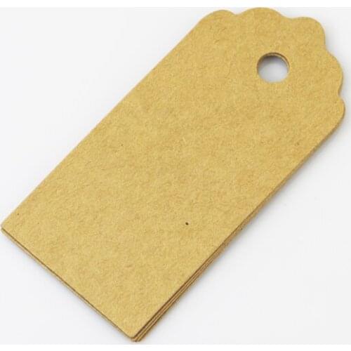 Wholesale 9x4.3cm Paper Mark New Kraft Paper Tags Rectangle Hang Pricing Label Sign Gift Tag Kraft 5000Pcs/ Lot Brown Color