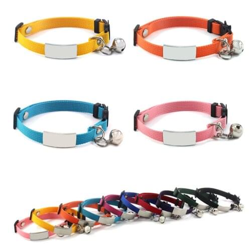 Personal identity brand pet collar with ID Tag Personalized Cat ID Collar Customized Accessories Adjustable For Small Cat Pet