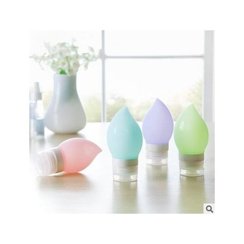 Peach Silicone Points Bottling Travel Shampoo Shower Gel Lotion Bottle 35g Cosmetic Pressed Bottle 4PCS/LOT