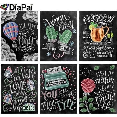 DIAPAI 100% Full Square/Round Drill 5D DIY Diamond Painting "Text landscape " 3D Embroidery Cross Stitch Home Decor