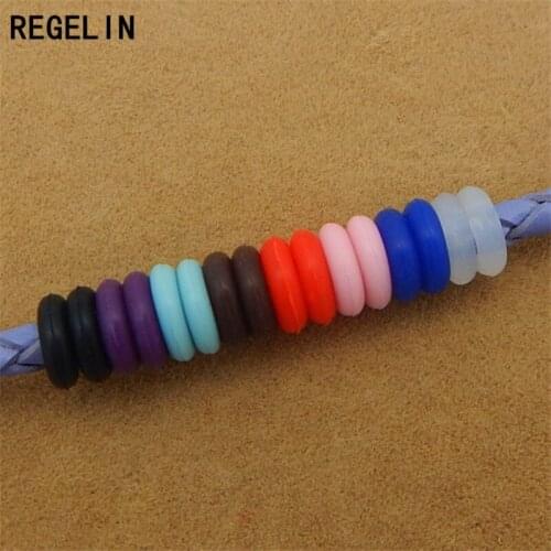 REGELIN Rubber Spacer Beads Positioning Circle Jump Rings 100pcs/lot 6mm For Jewelry Making Bracelets Necklaces DIY Accessorie