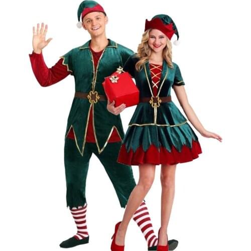 Christmas Costume Sexy Funny Dress Couple Adulto Costume Femme Deguisement Robe