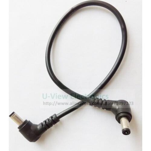 NCHTEK DC Power Plug Double 90 Degree Right Angle 5.5x2.5mm Male to Male Connector Cord /Cable/Free Shipping/10PCS