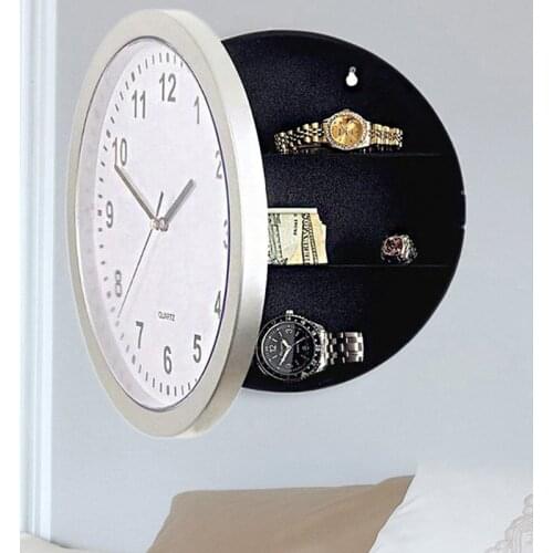 Storage Clock Safe Camouflage Safe Wall Clock Retro Clock Storage Box Personality Living Room Clock Jewelry Storage Box