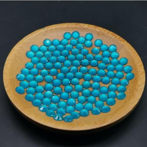 Hotfix Strass Flatback Crystal Diamond 4MM Fluorescence Blue Acrylic Crystals Glitter Decoration Diy Rhinestone For Nail Art