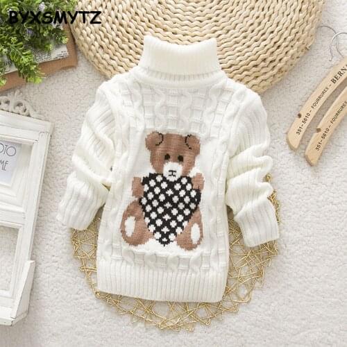 Cartoon Bear Sweater Boys Girls Winter Clothes Childrens Clothing Kids Warm Tops Pullovers Kintted Sweaters 1-8 Years Old Girl