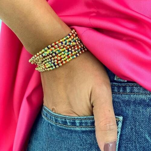 YD Bohemian Miyuki Millet Beads Color Preserving Gold Bead Couple Beaded Small Bracelet Bracelet for Girls Handmade Jewelry