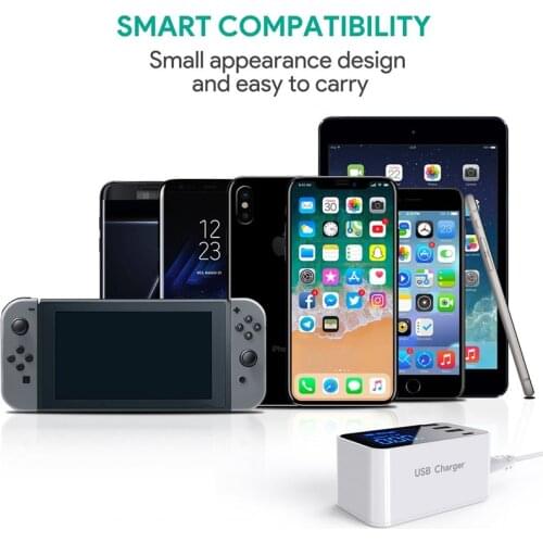 USB Charger Quick Charge 3.0 for Phone Adapter for iPhoneTablet Portable Mobile Charger Fast Charger EU Extension Cable Socket