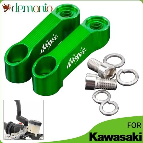 Mirror Riser Extenders Spacers Extension Adapter Adaptor Motorcycle Parts Fits For Kawasaki Ninja 250/300/400/650/1000 NINJA250