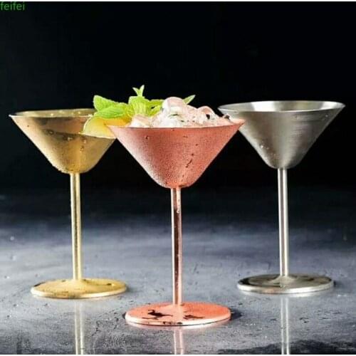 Creative Martini Cocktail Whiskey Glass Personalized Stainless Steel Chic Design Wine Bar Restaurant Champagne Bear Cup 1PC