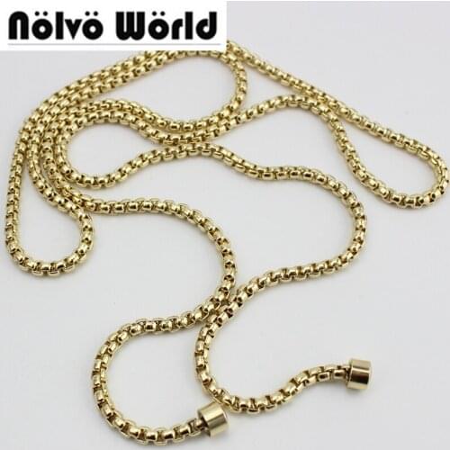 10pcs, New arrive 5mm width 124cm roller chain for handbag strap bag parts bag metal belt handles and shoulder straps