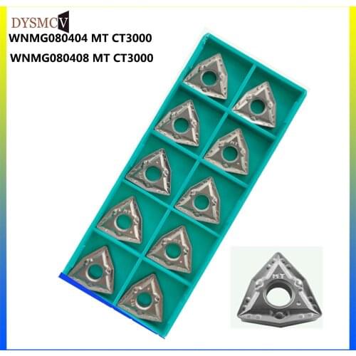 10PCS WNMG080404 WNMG080404 MT CT3000 External Turning Tools Cermet Grade Carbide insert Lathe cutter Tool turning insert