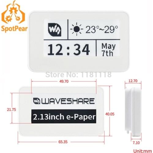 2.13inch Passive NFC-Powered e-Paper No Battery