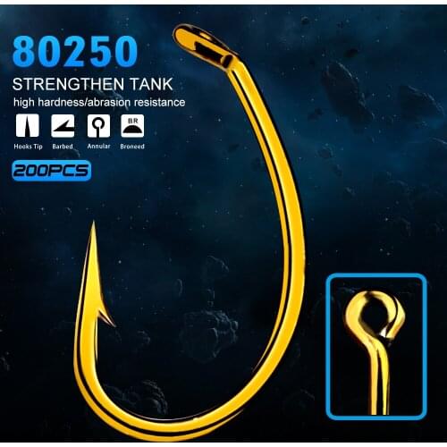 200pc Fly Fishing Hook 80250-6/8/10/12 Size Fishhook Fly Hooks Fishing Trout Salmon Dry Flies Fish Hook