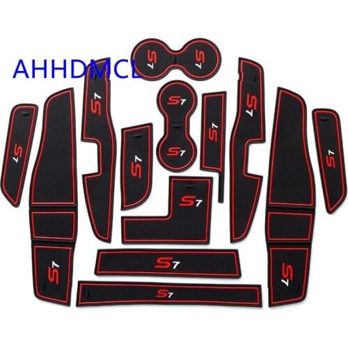 Car Anti-Dirty Pad Door Groove Gate Slot Cup Armrest Storage Pad Anti-Slip Mat For BAIC S7