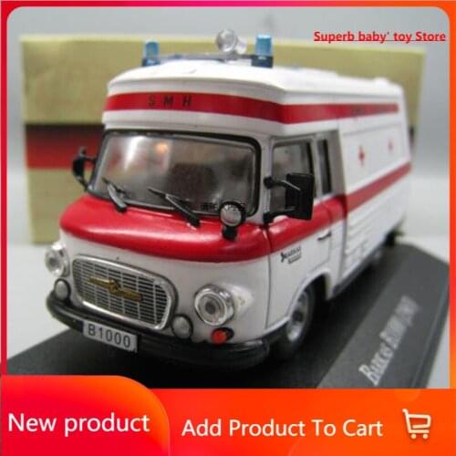 Bakas B1000 Diecast 1/43 Alloy Car City Ambulance Classic Vintage VAN Car Model Toy Static Display of Adult Collections Toy Car
