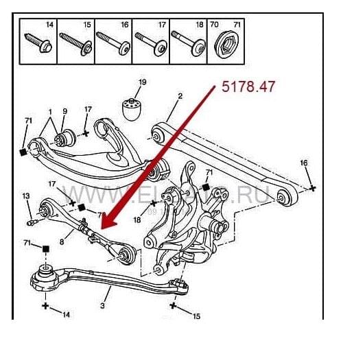 BALANCE ARM BACK (ONE FROM) PEUGEOT 407 2004-2015 CITROEN C5 2009-20198.47