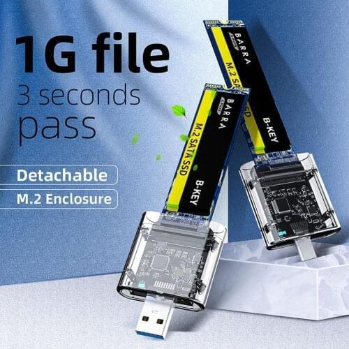 M2 SSD Case M.2 To USB 3.0 Gen 1 5Gbps High-speed SSD Enclosure For SATA M.2 For NGFF SSD 2242 2260 2280 Card Adapter