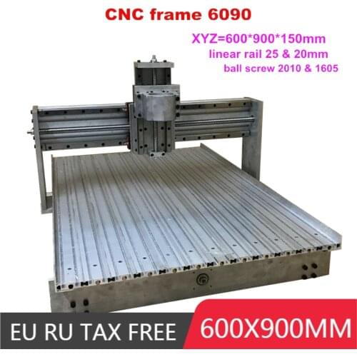 CNC 6090 linear rail guideway frame bigger than 6040 engraving machine frame for diy cnc router 6090 ball screw