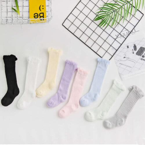 Kid Socks Newborn Toddler Leg Warmers Sock for Girls Cute Infantile Summer Mesh Breathable Baby Boy Socks Knee High Long Sock