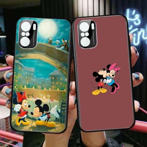 Disney Cute Mouse Phone Case For xiaomi redmi POCO F1 F2 F3 X3 Pro M3 9C 10T Lite NFC Anime Black Cover Silicone Back Prett mi 1