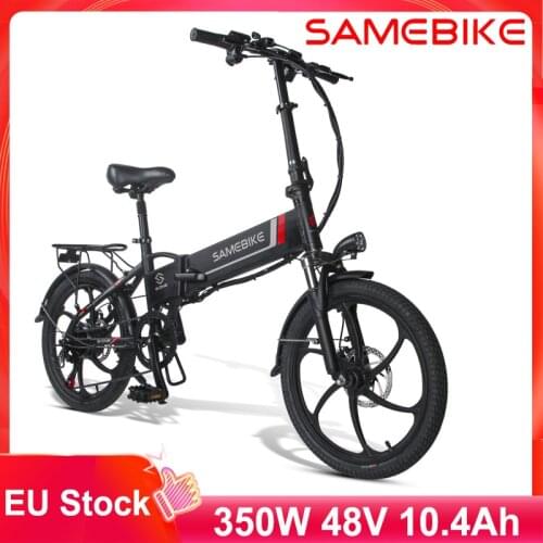EU Stock Samebike 20LVXD30 Smart Folding Electric Bicycle E-bike 7 Speed Moped Cycling 350W 25-35km/h 20 Inch Bike