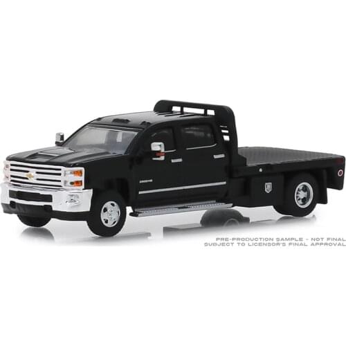 GreenLight 1:64 2018 Chevrolet Silverado 3500 Dually Flatb alloy toy car toys for children diecast model car gift