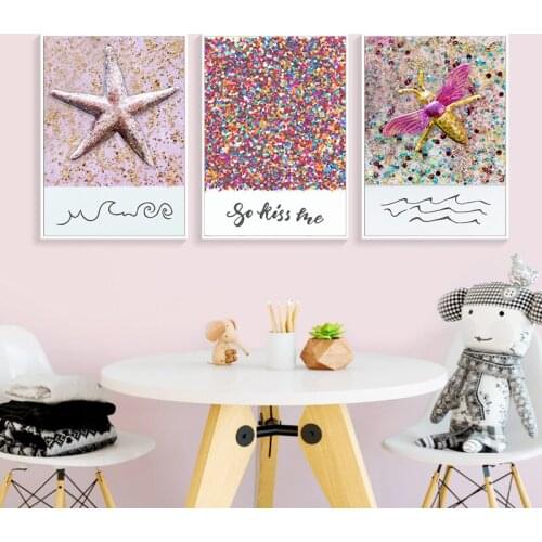 BALLEAY ART Shine Star Pictures Nordic Canvas Art Print Modern Home Decor Wall Paintings For Living Room Poster and Prints