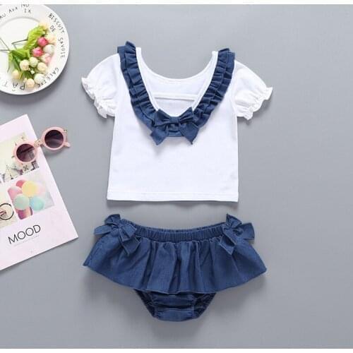 Ircomll 2PCS Baby Girl clothes Set Childrens Clothing for Girls Cotton T-shirt + Short for Newborns Childrens Clothing Summer
