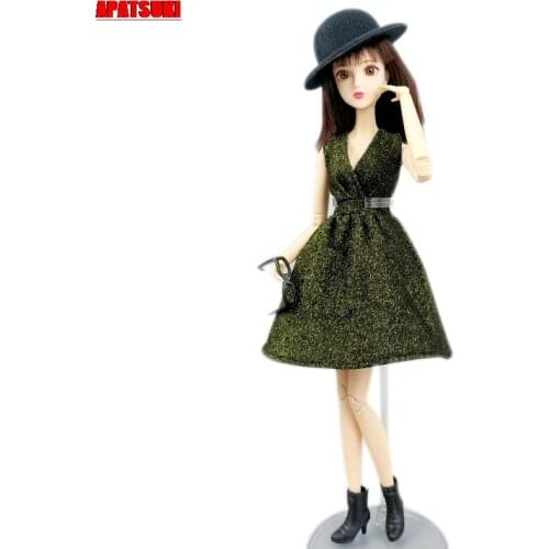 Fashion Clothes Set for Barbie Dolls Outfits Dress Glasses Hat Evening Party Gown Dollhouse 1/6 BJD Doll Accessories Kids Toy